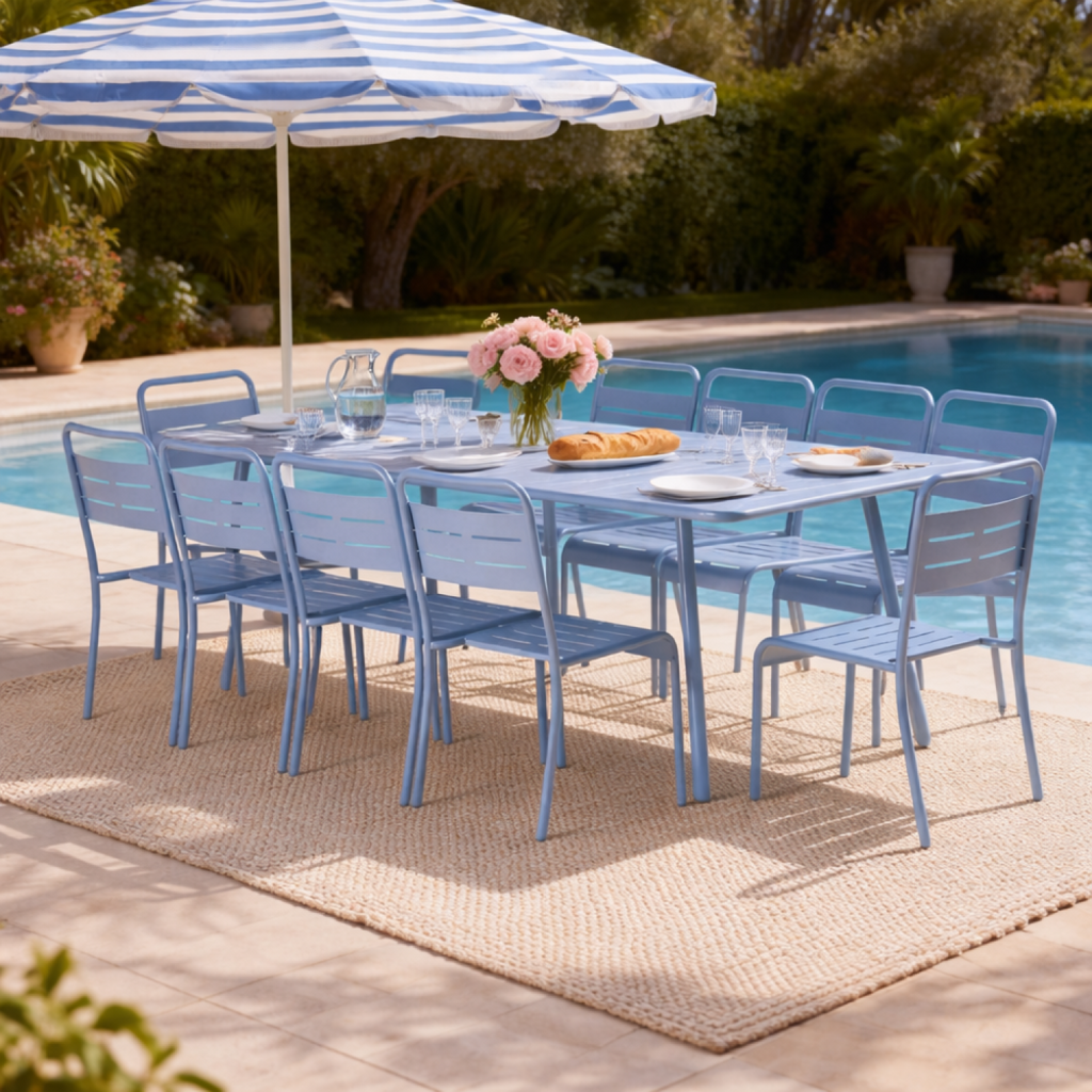 Table de jardin 10/12 places 234cm