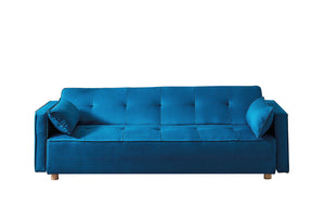 Canapé bleu de style scandinave convertible de 3 personnes