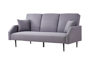 Canapé design gris avec coussins