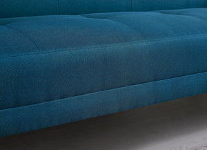 Canapé de style scandinave convertible bleu canard de 3 places