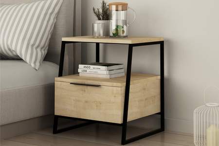 Table de chevet industrielle Inka