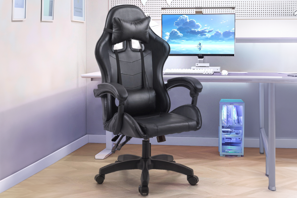 4 Pièces HoussedeChaisedeBureauavecAccoudoirs,HoussesdeChaise de Gaming,HousseFauteuilBureau Lavable,Antidérapant,convientauxchaises de jeu,chaises d'ordinateur,chaises pivotantes (Gris Clair