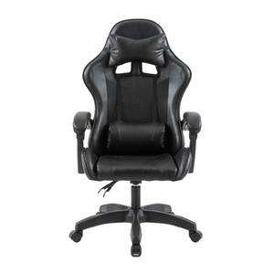 Chaise gaming massante ezio noire - fond blanc 1