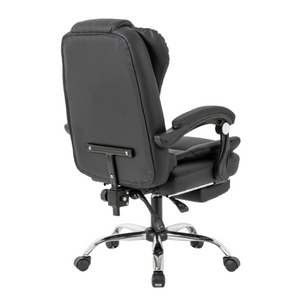 Chaise gaming noire fonction massante et repose-pieds intégré Elite - fond blanc 3