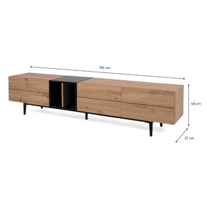 meuble tv Novi en bois - dimensions