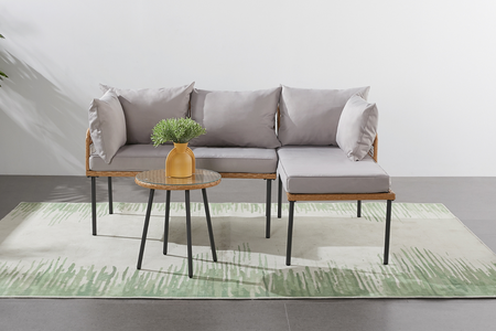 salon de jardin effet rotin ambiance