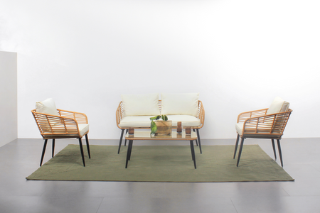 Salon de jardin effet rotin 4 places Sitia Concept-Usine - Ambiance