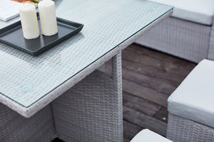 samoa salon de jardin encastrable resine tressee blanc details-right