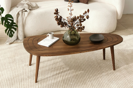 Table basse rana rectangle bois foncé