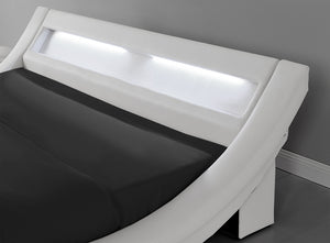 cadre de lit simili avec LED intégrés 140 x 190 cm zoom 2 Blanc