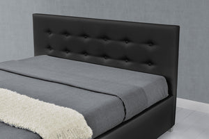 structure de lit design 140 x 190 cm Noir avec coffre de rangement Newington zoom 3