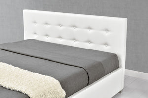 structure de lit design 140 x 190 cm Blanc avec coffre de rangement Newington zoom 3 