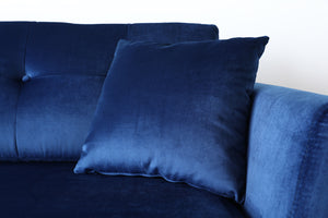 Canapé de style scandinave velours Hoga Bleu zoom 2