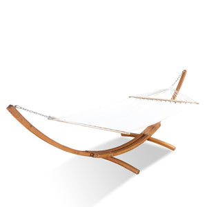 Hamac en bois Lagoa Ecru sur fond Blanc