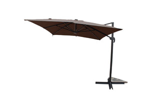 parasol rectangulaire avec LED Chocolat