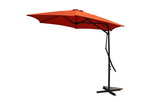 parasol rond avec ouverture innovante terracotta