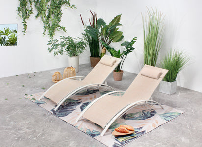 Lot de 2 transats Bahia Ecru