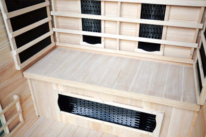 Sauna infrarouge de 2 places en bois chromothérapie Narvik zoom 1
