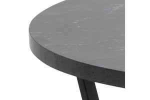 Table basse ronde noire effet marbre harlem zoom 2