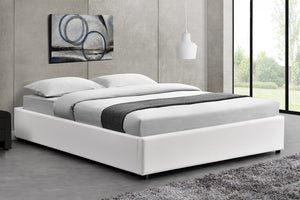 structure de lit avec coffre intégré Blanc-160 x 200 cm