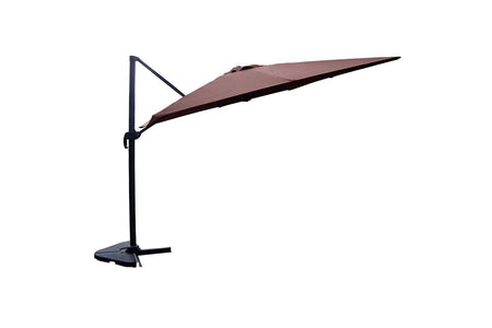 parasol déporté rectangulaire chocolat 3x4 m