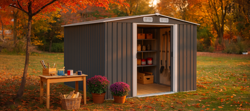 Bannière article nos astuces de rangement pour son abri de jardin