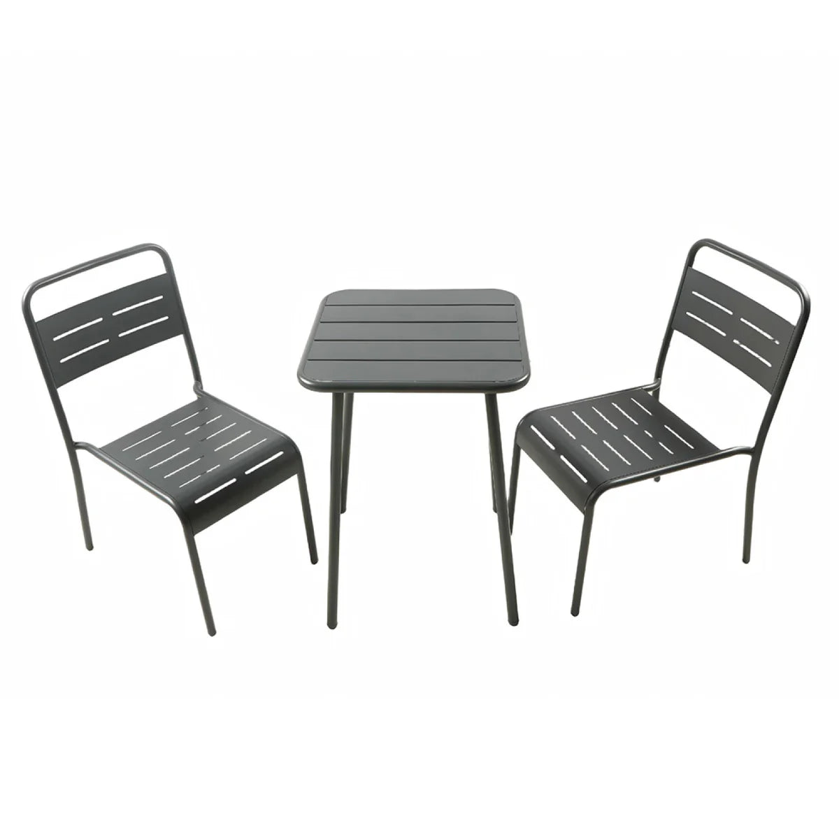 ensemble table et chaises gris foncé