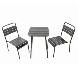 ensemble table et chaises gris foncé