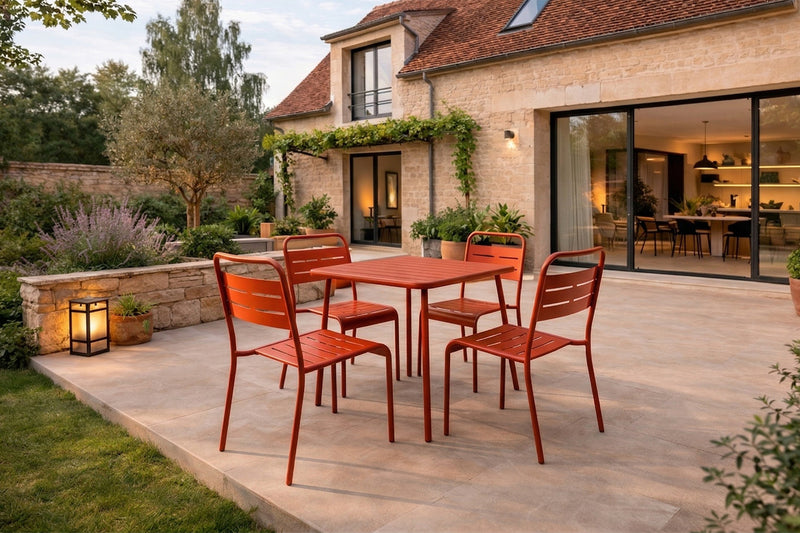 ensemble-table-4-chaises-acier-terracotta-exterieur-bergame-visuel-ambiance-2-concept-usine