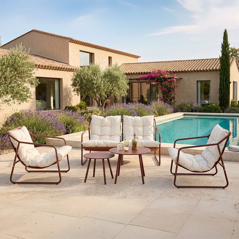 salon-jardin-4-places-acier-exterieur-terracotta et beige-atrani-ambiance-concept-usine