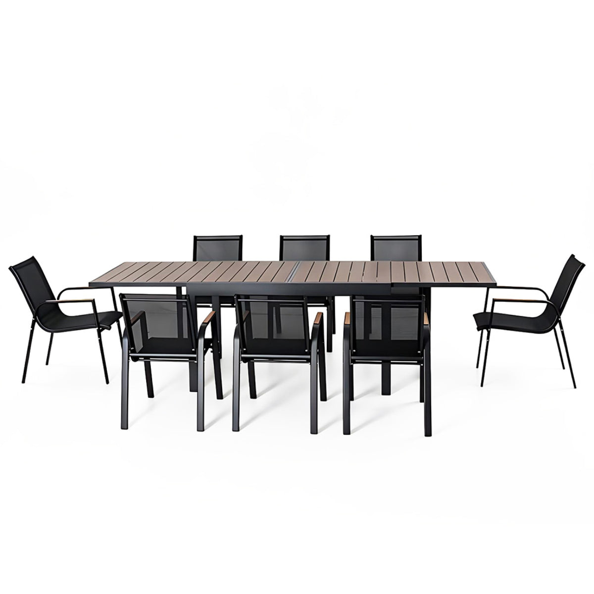 salon-jardin-8-chaises-table-extensible-aluminium-noir-loboc-packshot-concept-usine