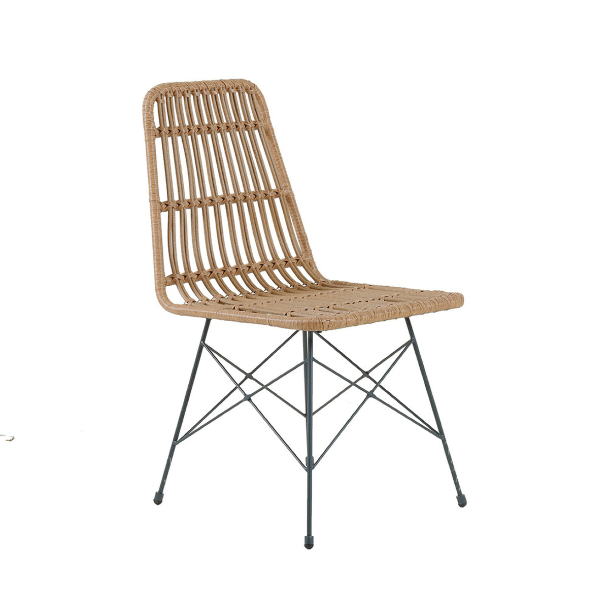 chaise-jardin-acier-gris-fonce-resine-tressee-marron-bago-packshot-chaise-concept-usine