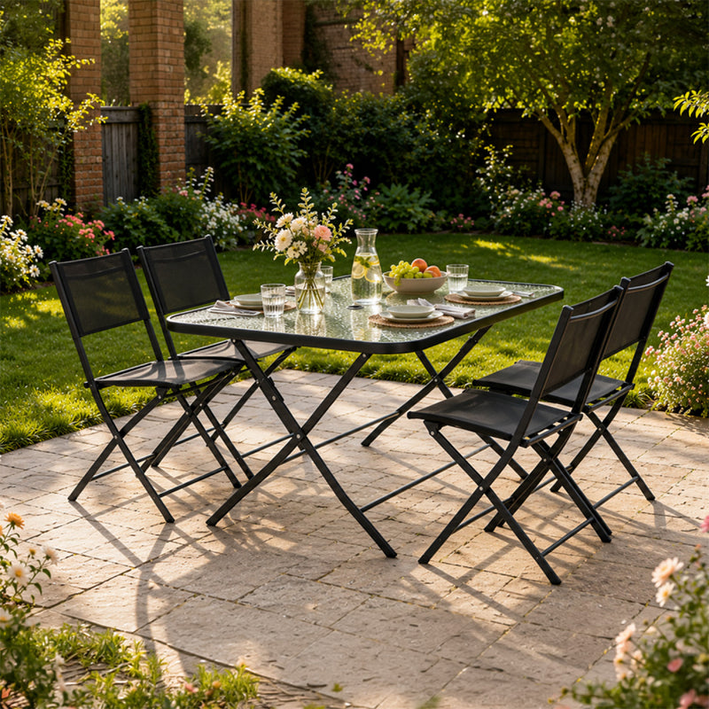 ensemble-jardin-table-acier-verre-trempe-noir-mahon-ambiance-4-concept-usine