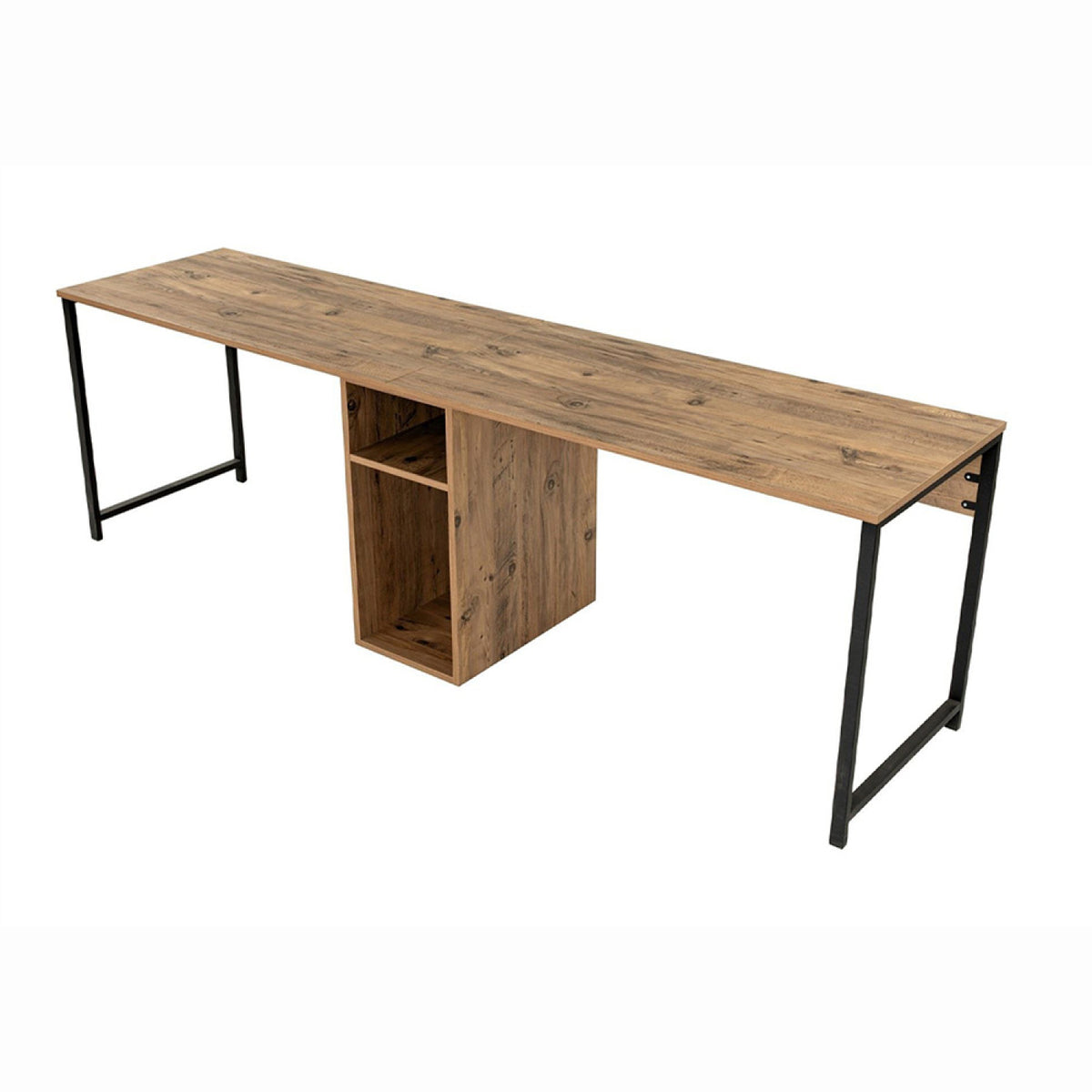 bureau-240cm-rangements-etageres-pin-atlantique-noir-nitti-packshot-concept-usine
