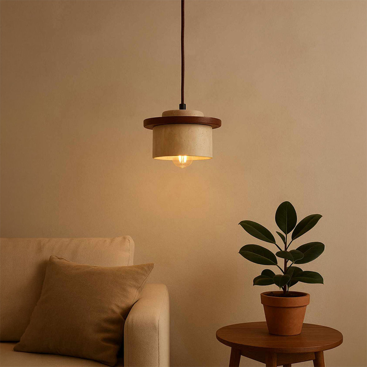 suspension-lumineuse-ronde-noyer-travertin-iris-ambiance-3-concept-usine