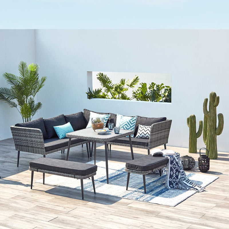 salon de jardin en résine Gris