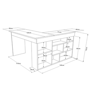 Dimensions bureau design tyo 