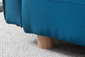 Canapé de style scandinave convertible bleu de 3 places zoom 6