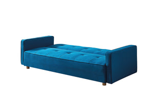 Canapé style scandinave convertible de 3 places bleu 