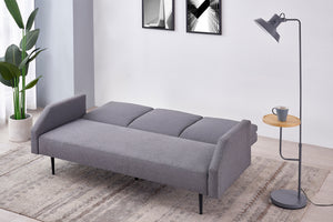 Canapé gris convertible en lit 
