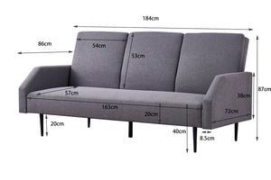 Dimensions canapé gris convertible