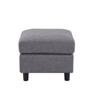 pouf modulable gris fond blanc