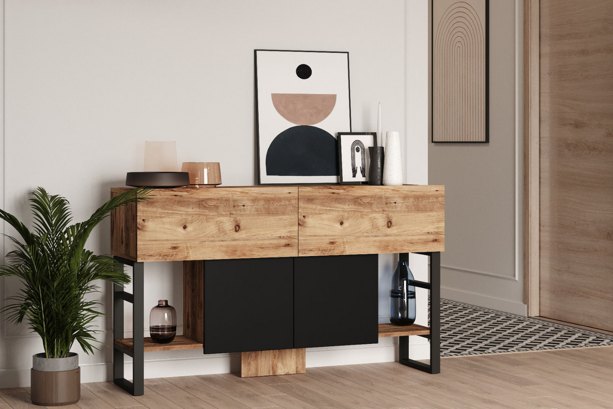 Console bois industrielle Tari Concept Usine