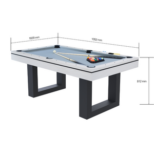 Dimensions table Denver multi-jeux blanc