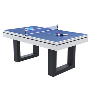 Table multi-jeux ping-pong blanc