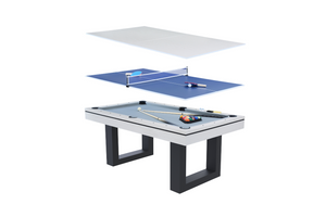 Table multi-jeux blanc billard et ping pong Denver  