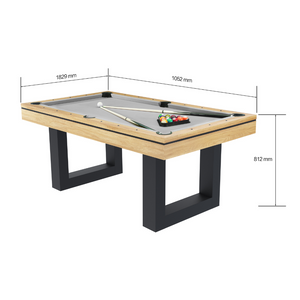 Dimensions table Denver multi-jeux bois