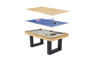 Table multi-jeux bois billard et ping pong Denver