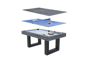 Table multi-jeux gris billard et ping pong Denver
