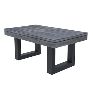 Table convertible multi-jeux gris